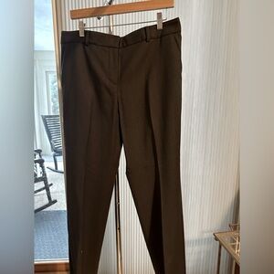 Talbots sz 12P Italian flannel trousers, chocolate brown.